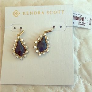 Kendra Scott gold and juniper earrings